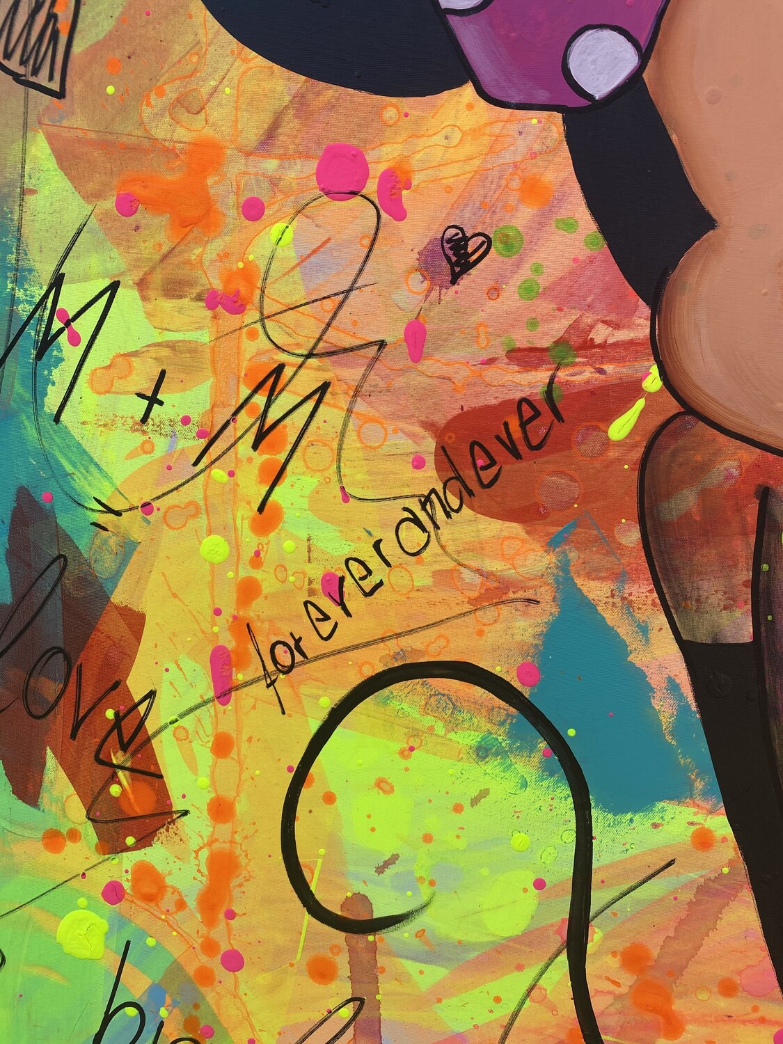 Minni Loves Mickey Original – Detail