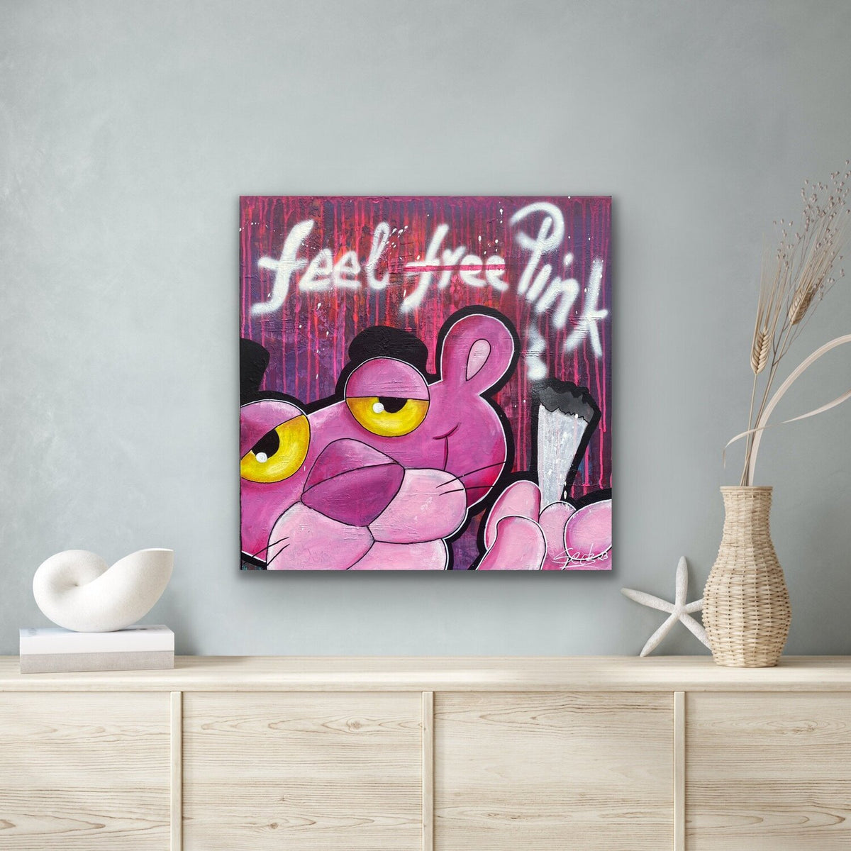 Feel Pink – Original im Raum