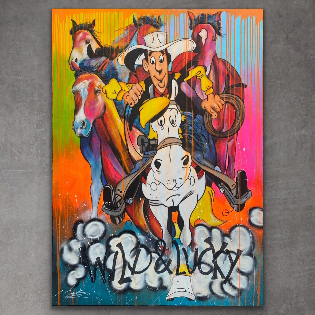 Wild and Lucky – Original, Detailansicht