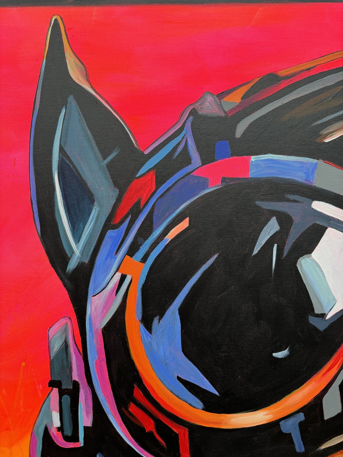 Sunset Cat – Original, Detailansicht
