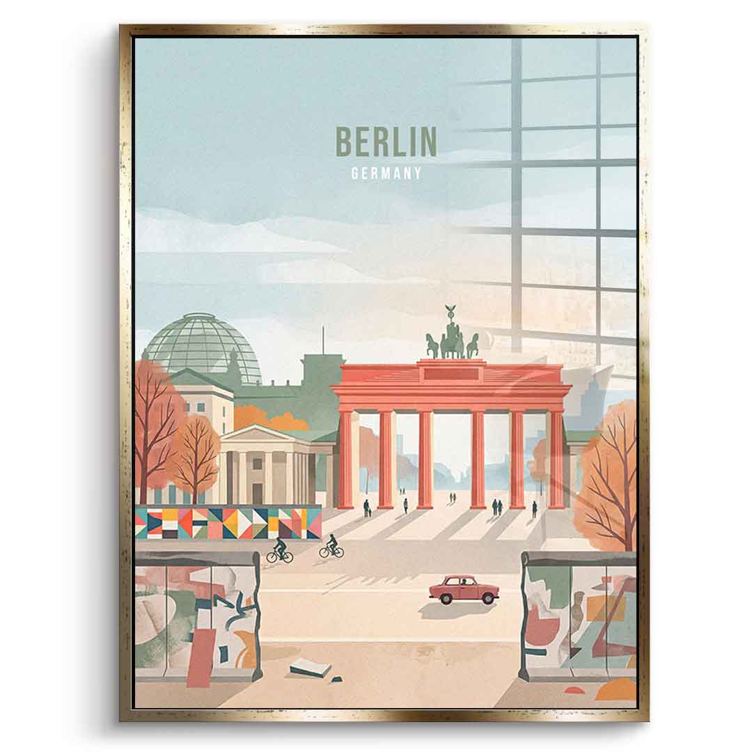 DOTCOMCANVAS Berlin Acrylglasbild Seitenansicht schwarz
