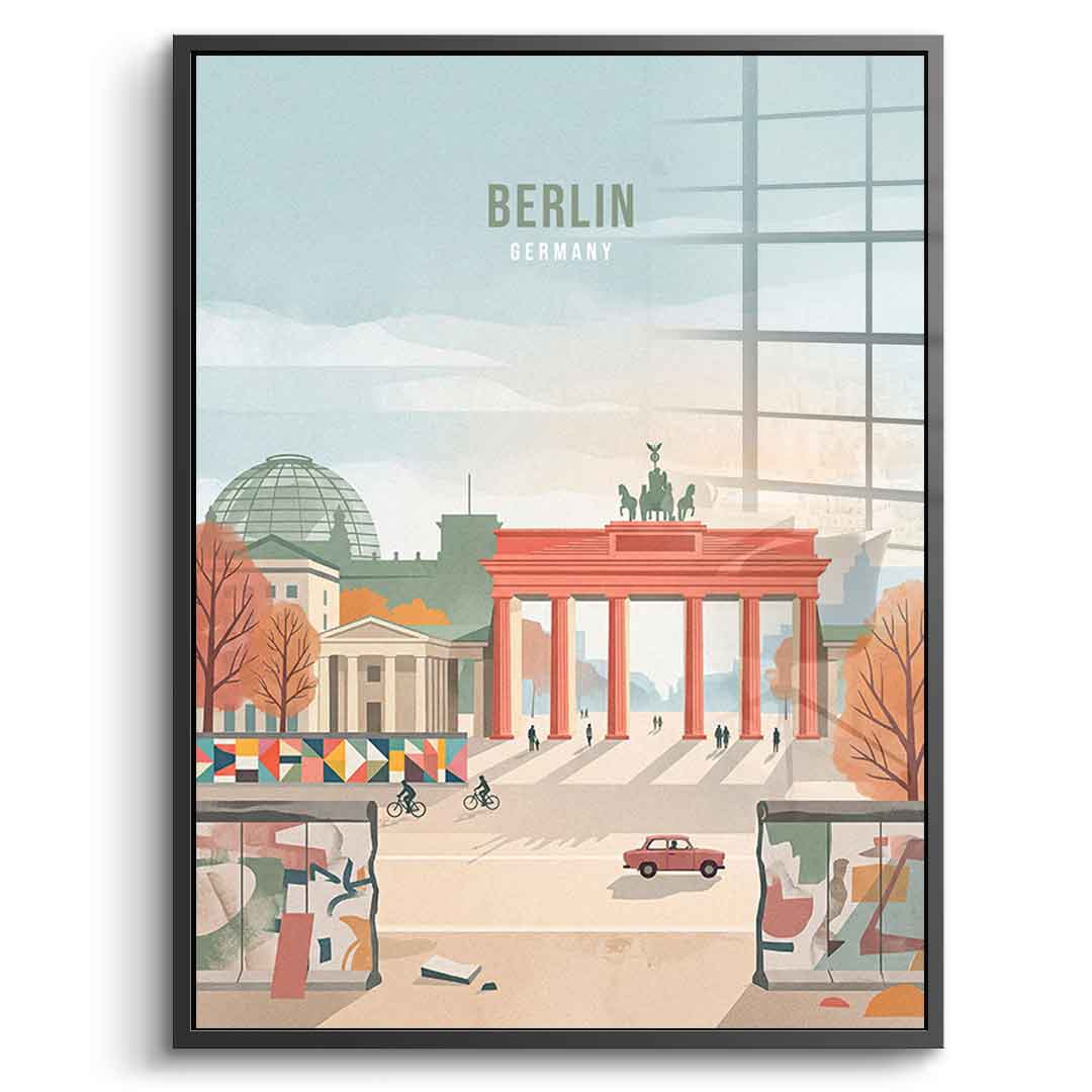 DOTCOMCANVAS Berlin Acrylglasbild Seitenansicht ohne Rahmen