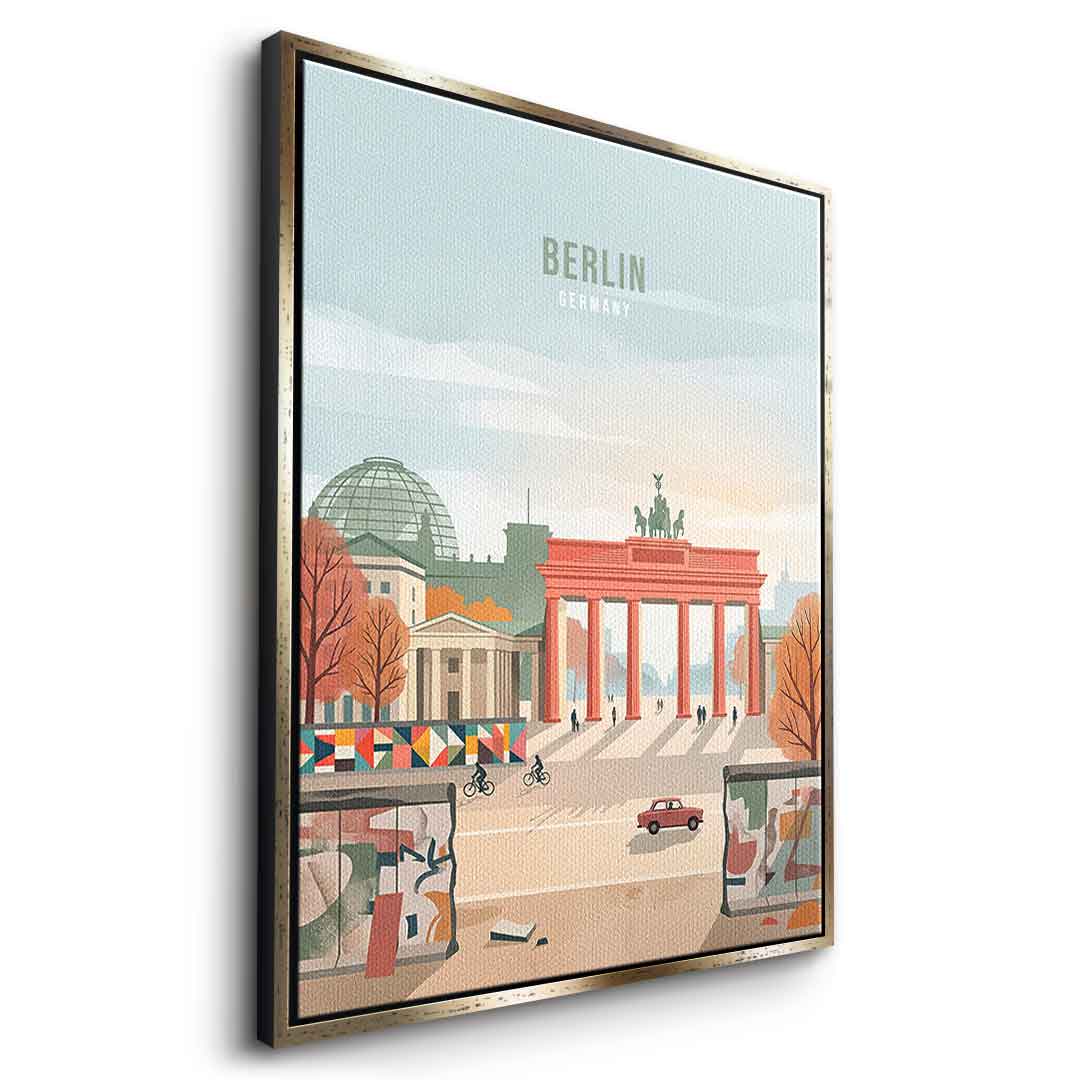 DOTCOMCANVAS Berlin Leinwandbild Detail gold