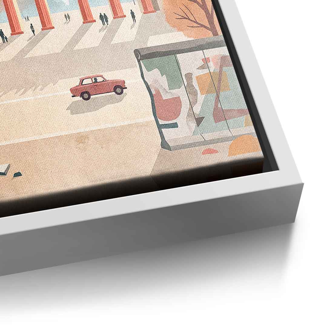 DOTCOMCANVAS Berlin Leinwandbild Vorderansicht mit weissem Rahmen