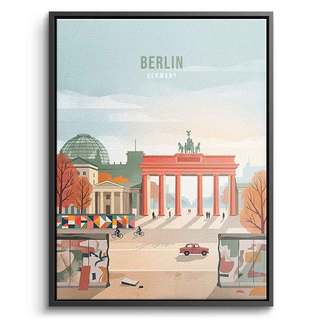 DOTCOMCANVAS Berlin Leinwandbild Seitenansicht ohne Rahmen
