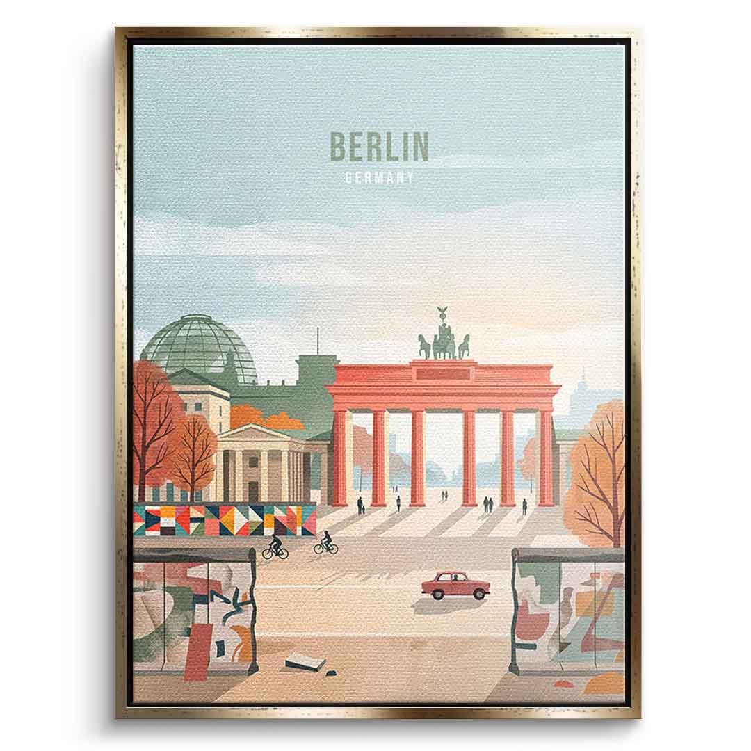 DOTCOMCANVAS Berlin Leinwandbild Seitenansicht silber