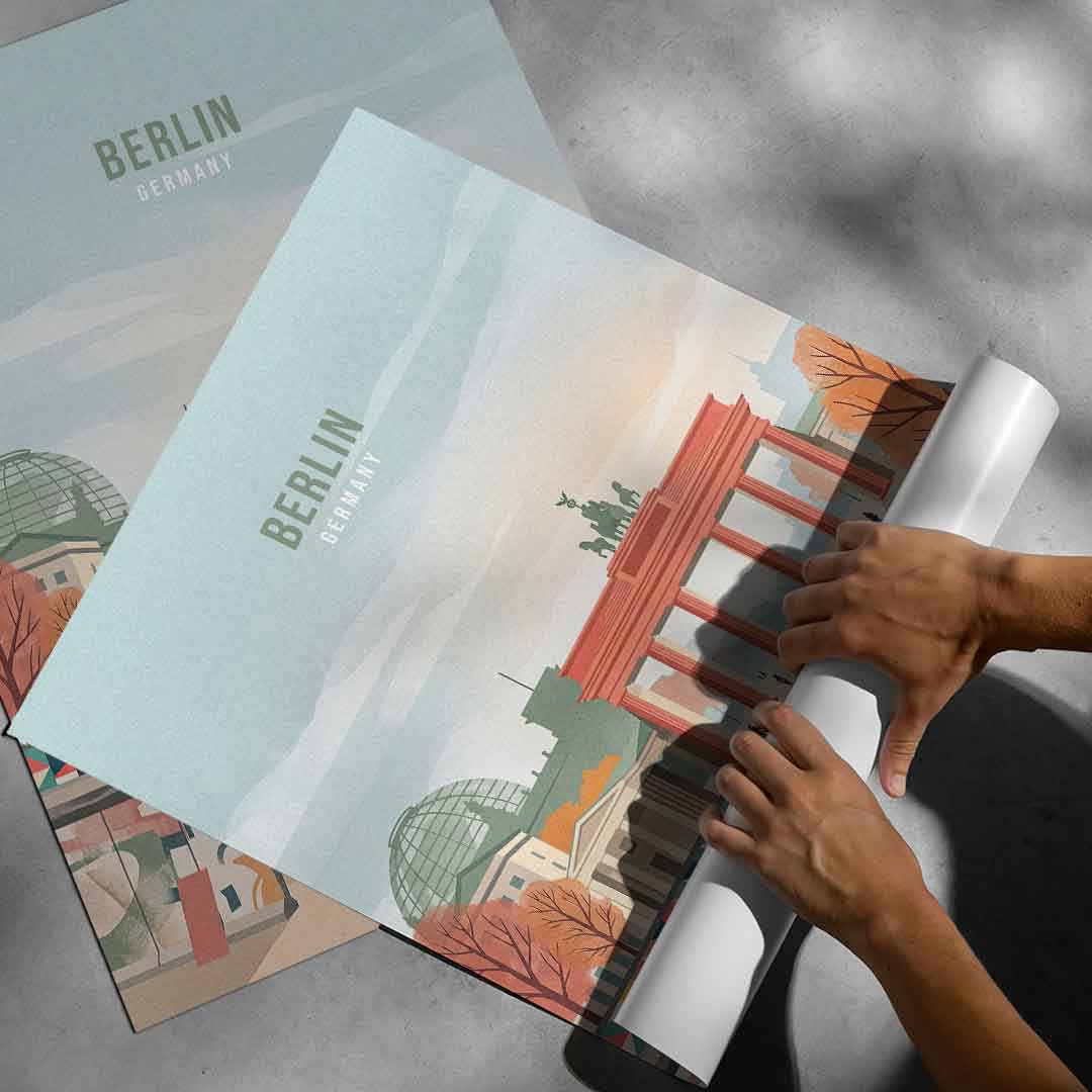 DOTCOMCANVAS Berlin Poster aufgerollt