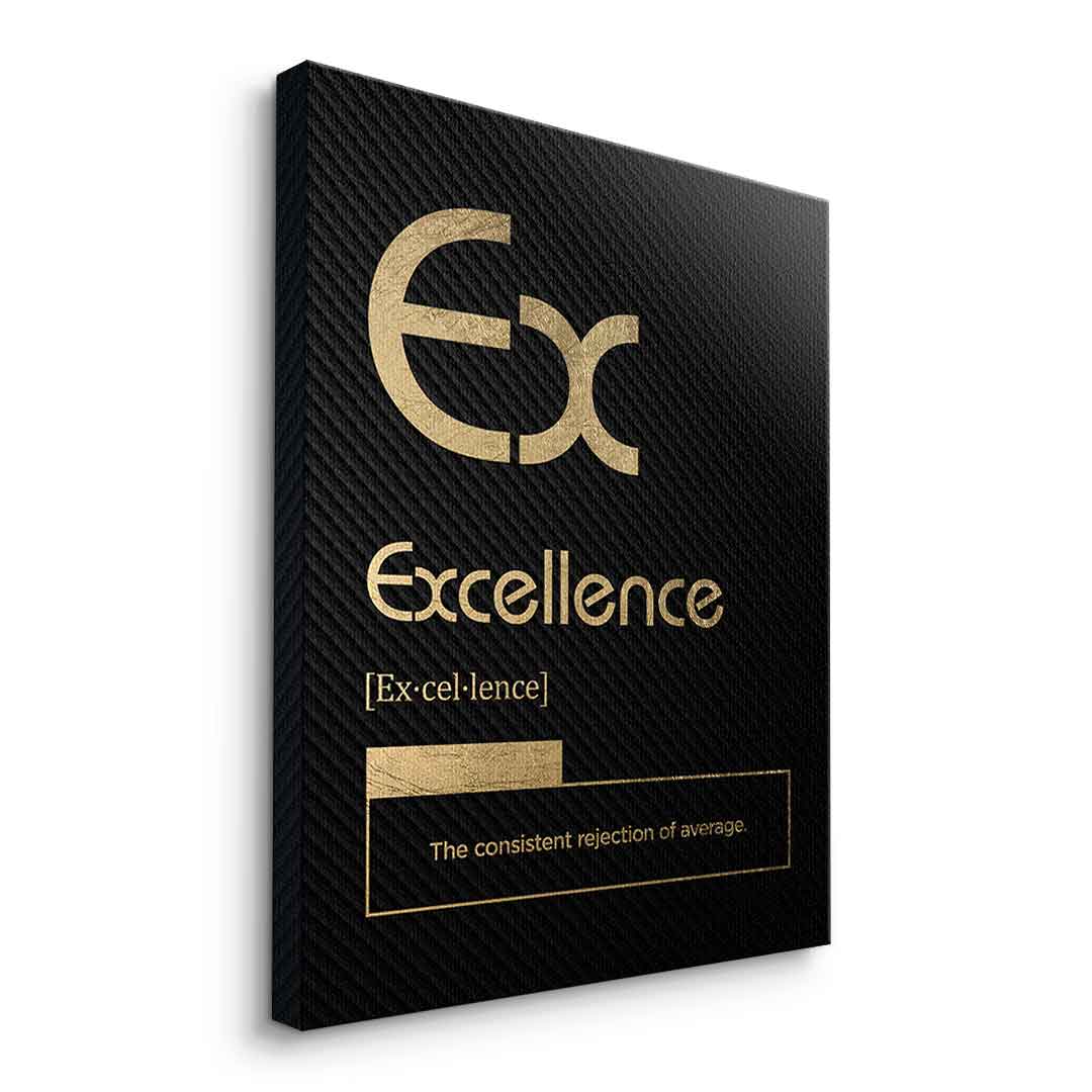 DOTCOMCANVAS® Excellence (Ex) Leinwandbild Version Schwarz – Seitenansicht Ohne Rahmen