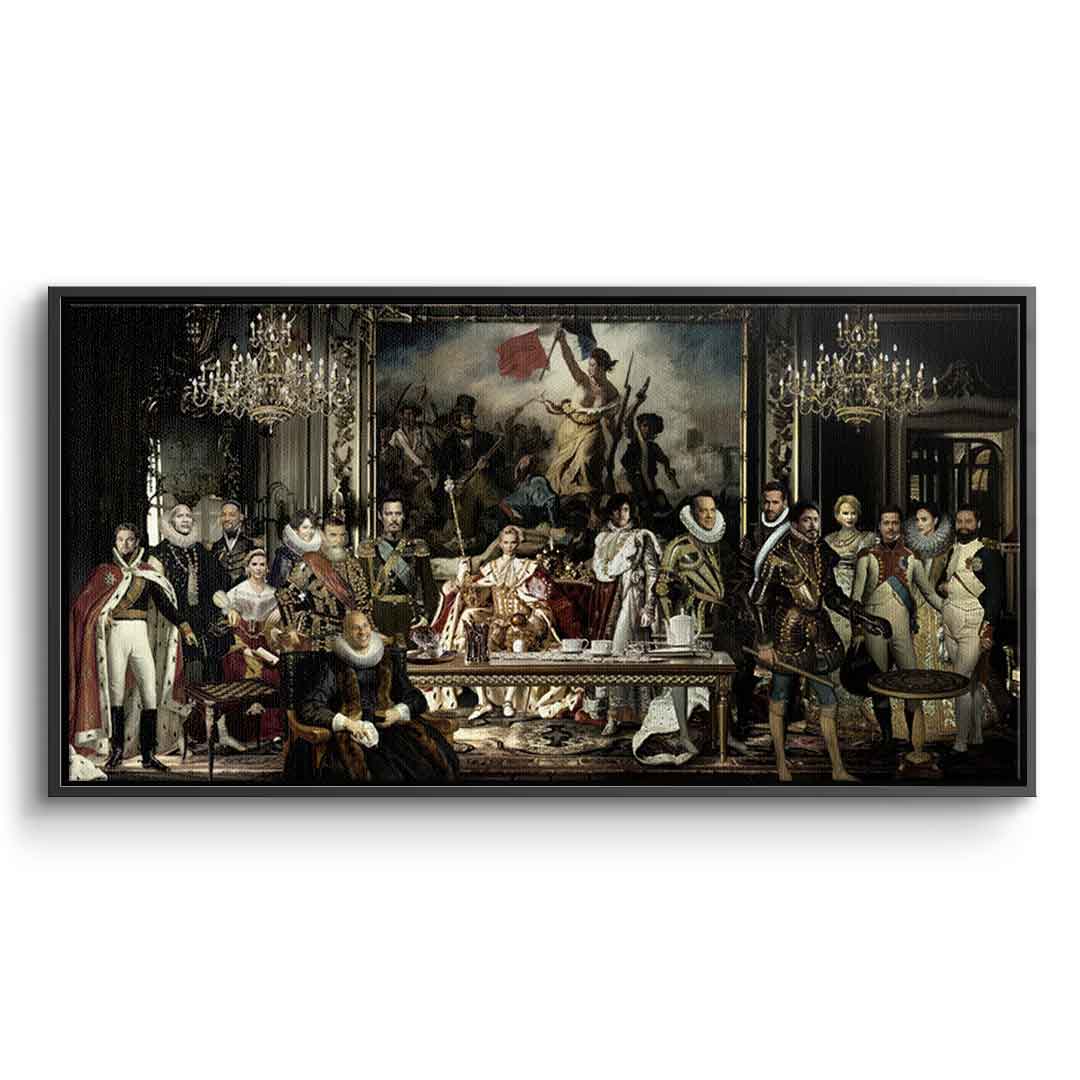 Leinwand Front silberner Rahmen