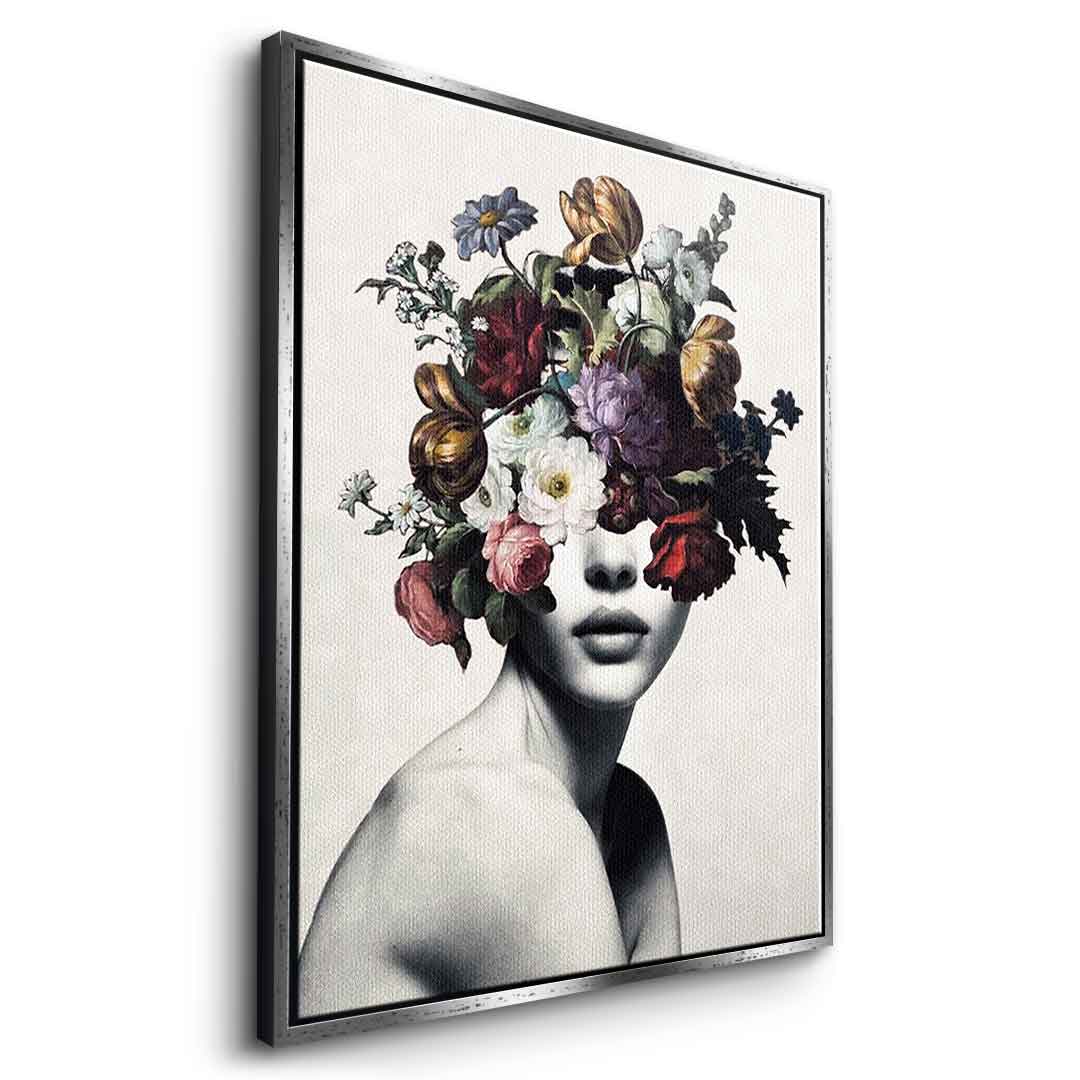 DOTCOMCANVAS® Elegance 101 Leinwandbild – Seitenansicht weißer Rahmen