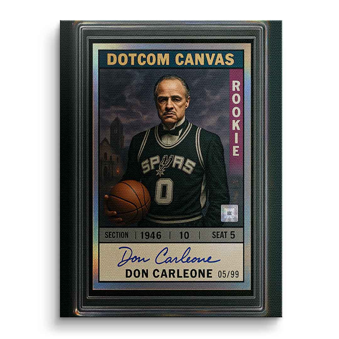 DOTCOMCANVAS Leinwandbild Don Carleone Basketball Card Pop Art Frontansicht ohne Rahmen