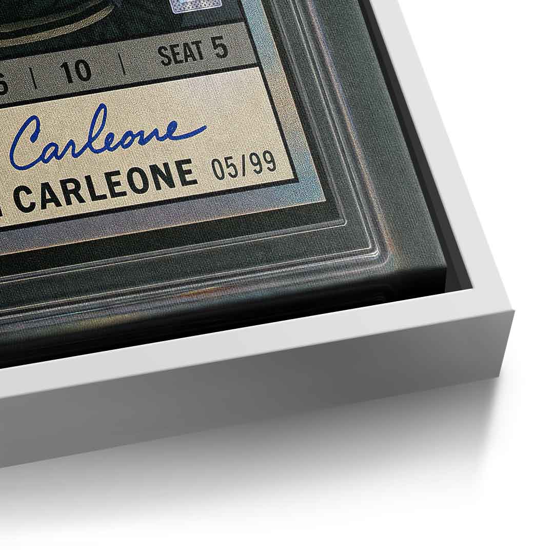 DOTCOMCANVAS Leinwandbild Don Carleone Basketball Card Pop Art Detailansicht weißer Rahmen