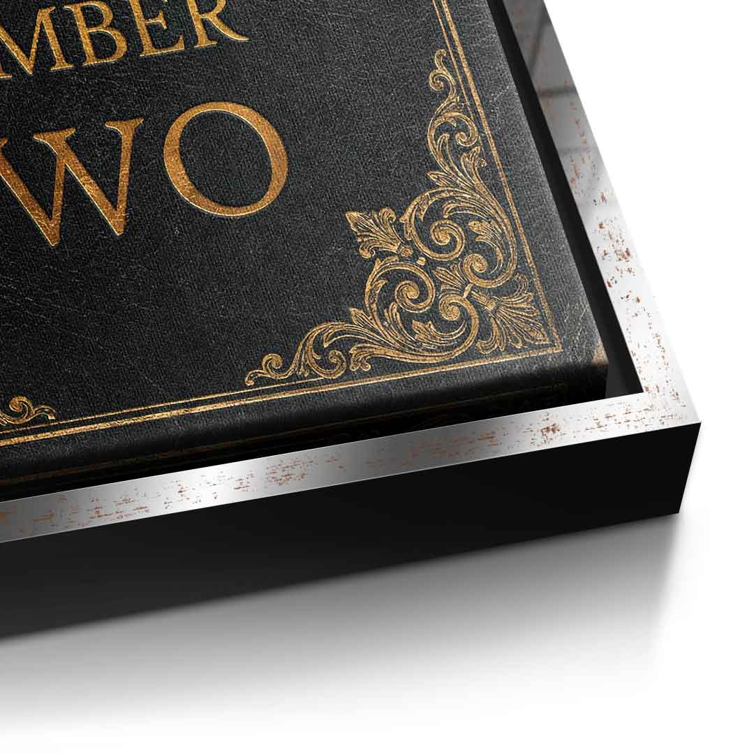 DOTCOMCANVAS® Rule Number One Leinwandbild – Detailansicht silberner Rahmen