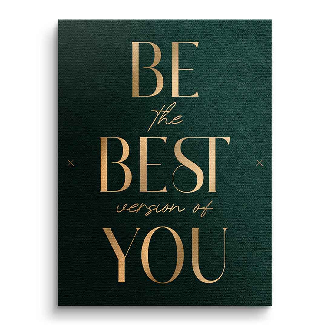 Be the Best Leinwandbild ohne Rahmen – Motivation Typografie