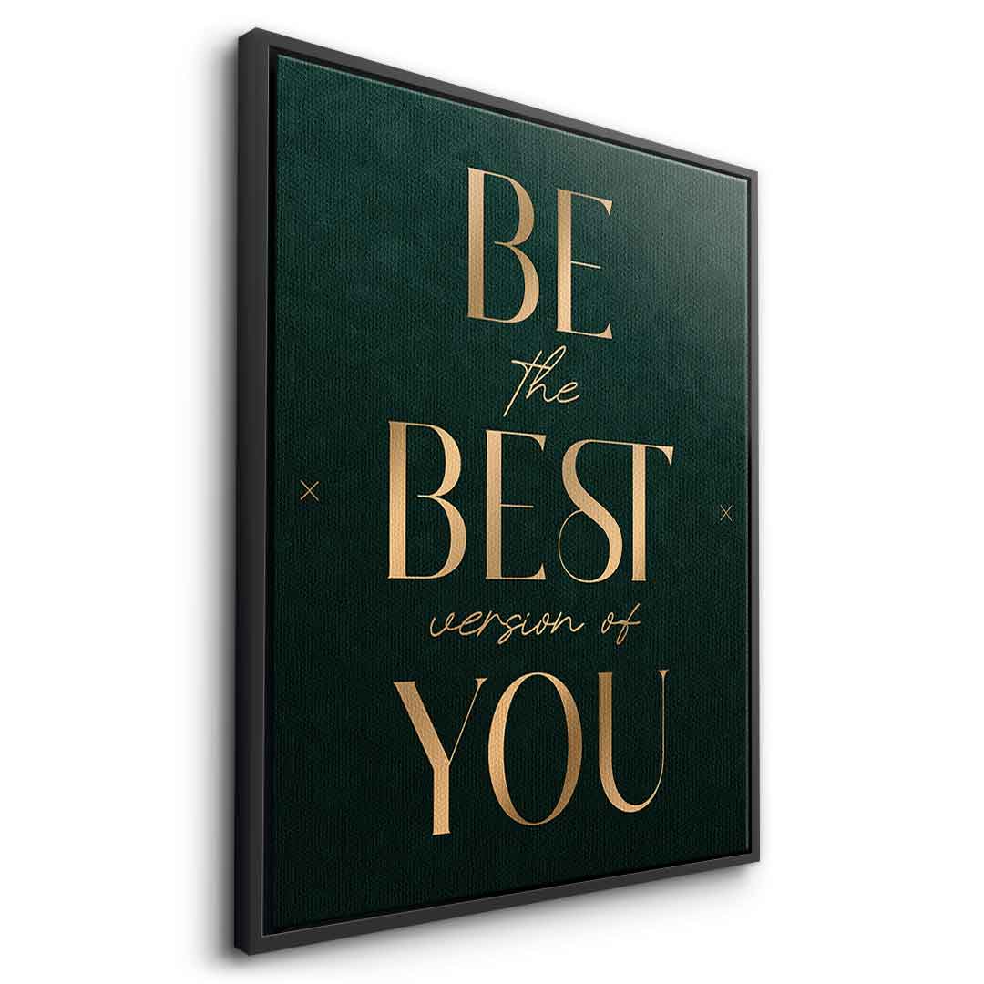 Be the Best Leinwandbild Kante – Motivation Typografie