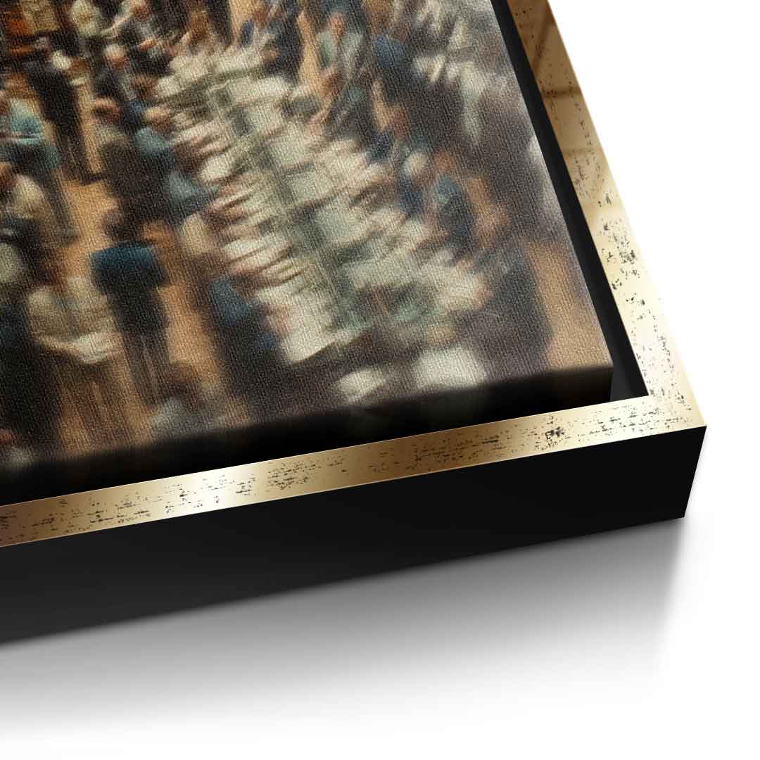 Thrive in Chaos Leinwandbild Detailaufnahme goldener Rahmen