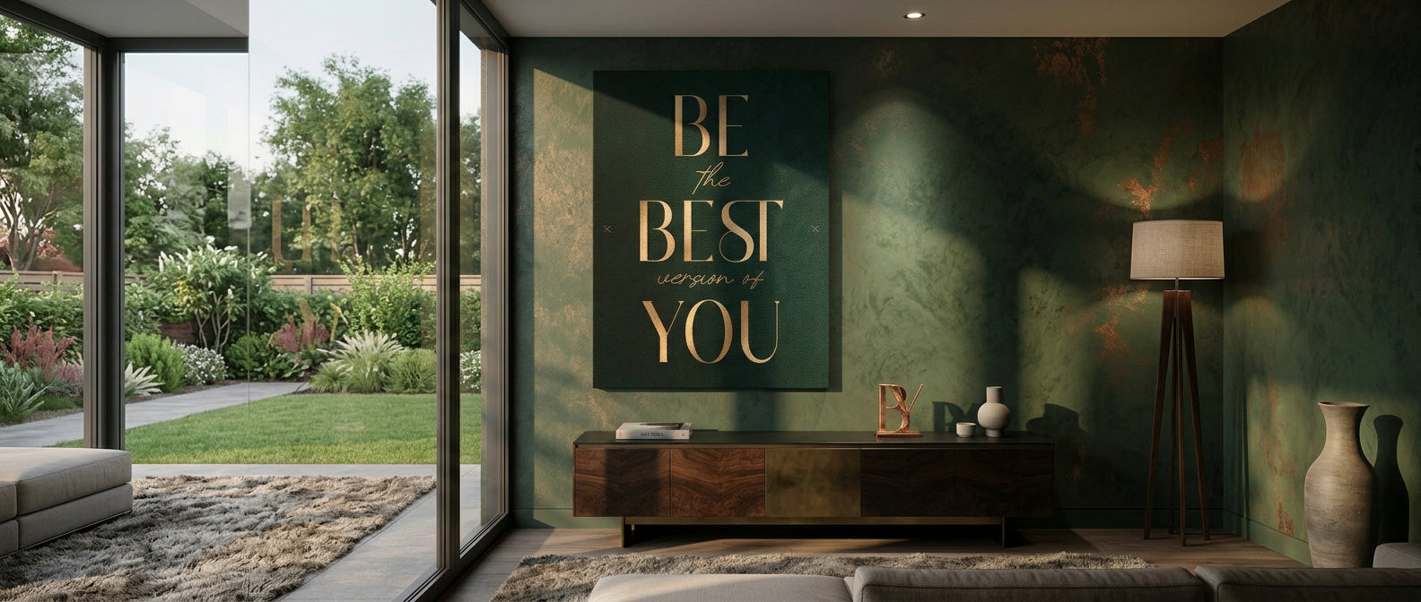 Be the Best Leinwandbild Banner