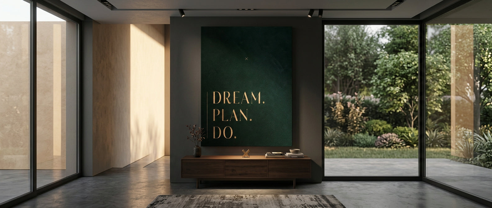 DREAM. PLAN. DO. Leinwandbild Banner