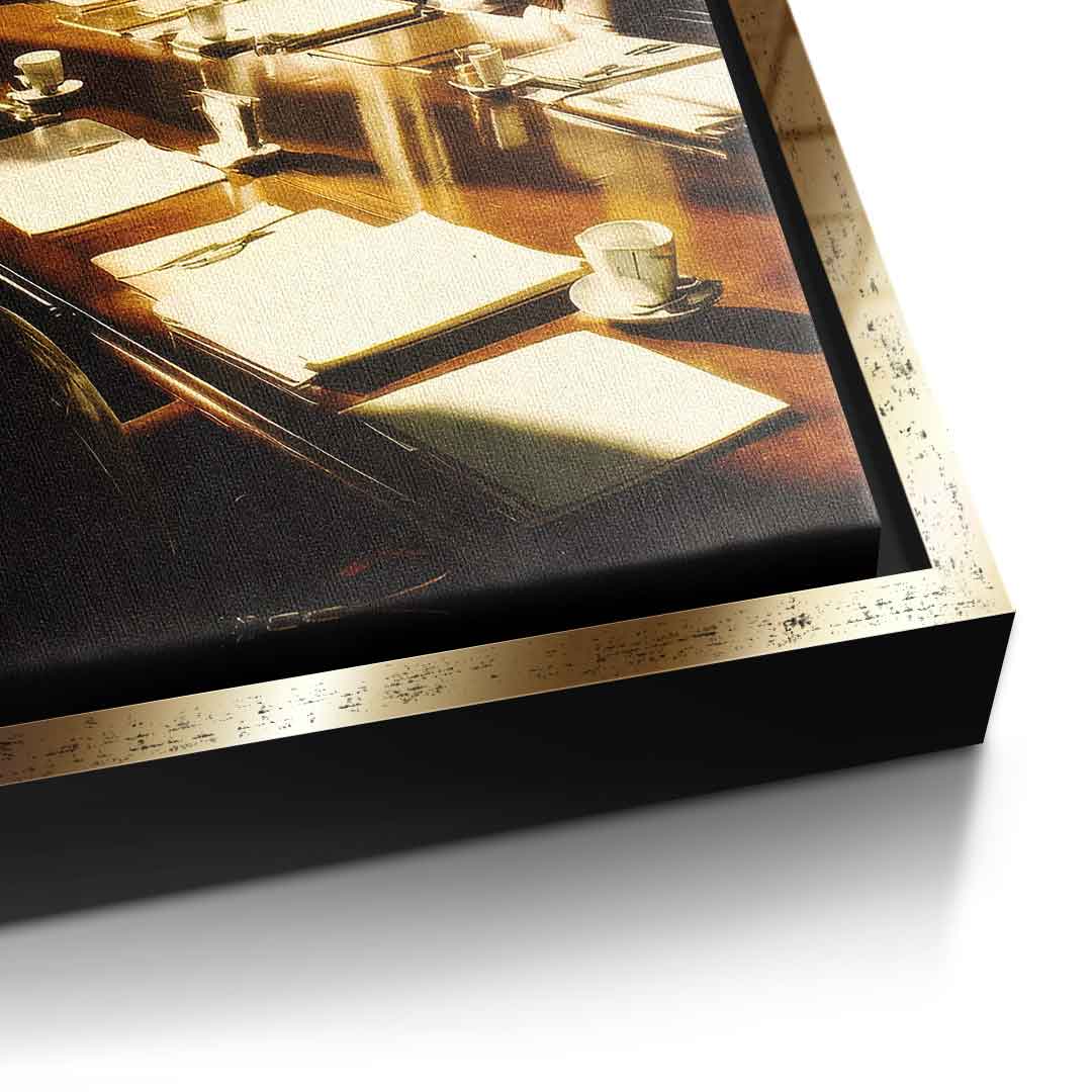 DOTCOMCANVAS Own the Room Leinwandbild Detailansicht goldener Rahmen