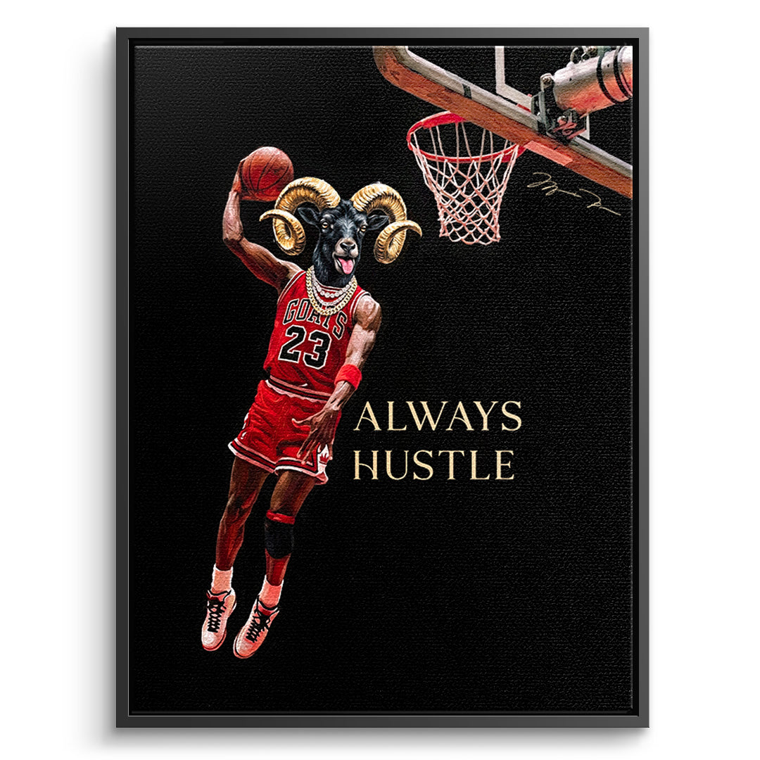 DOTCOMCANVAS GOAT Dunk Leinwandbild Vorderansicht Schwarz