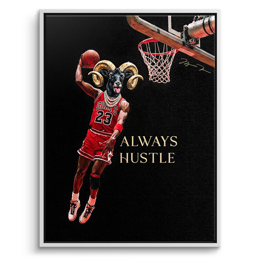 DOTCOMCANVAS GOAT Dunk Leinwandbild Vorderansicht Weiß