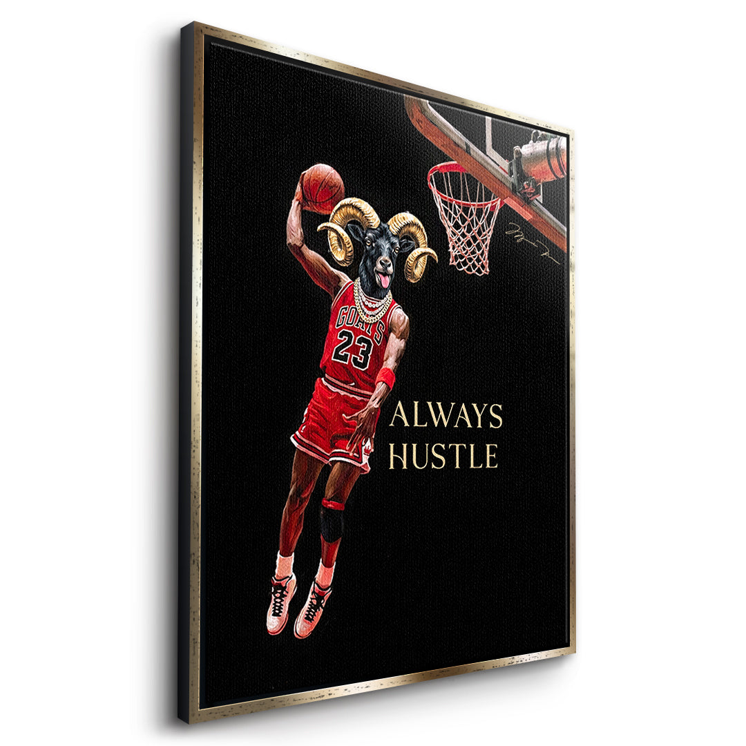 DOTCOMCANVAS GOAT Dunk Leinwandbild Seitenansicht Gold