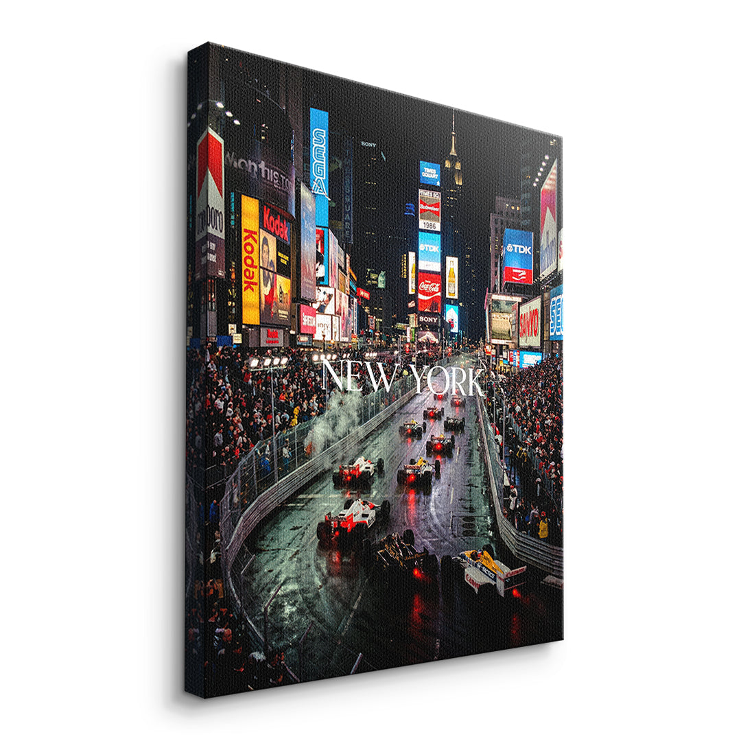 DOTCOMCANVAS New York F1 Leinwandbild Seitenansicht ohne Rahmen