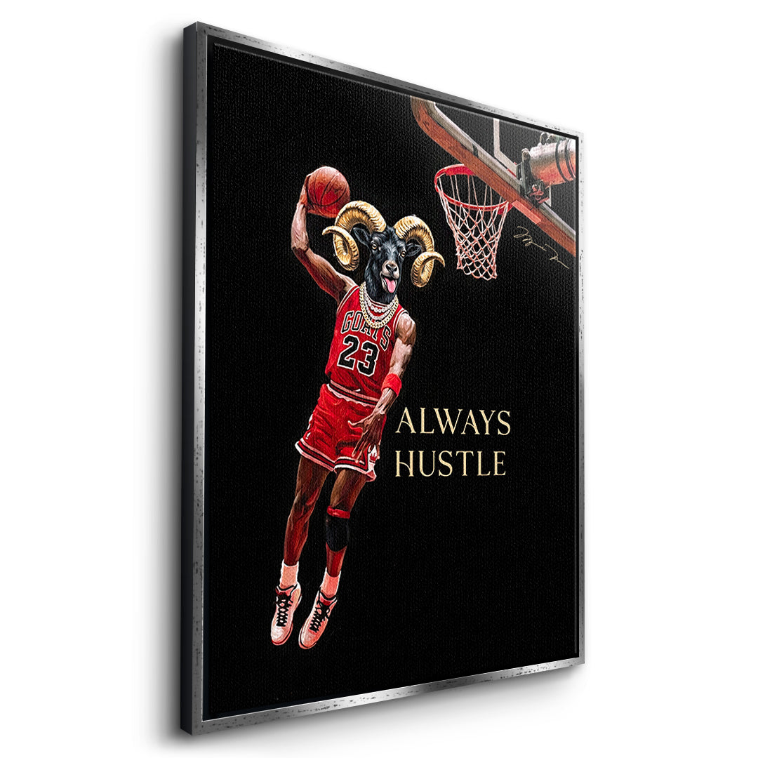 DOTCOMCANVAS GOAT Dunk Leinwandbild Seitenansicht Silber