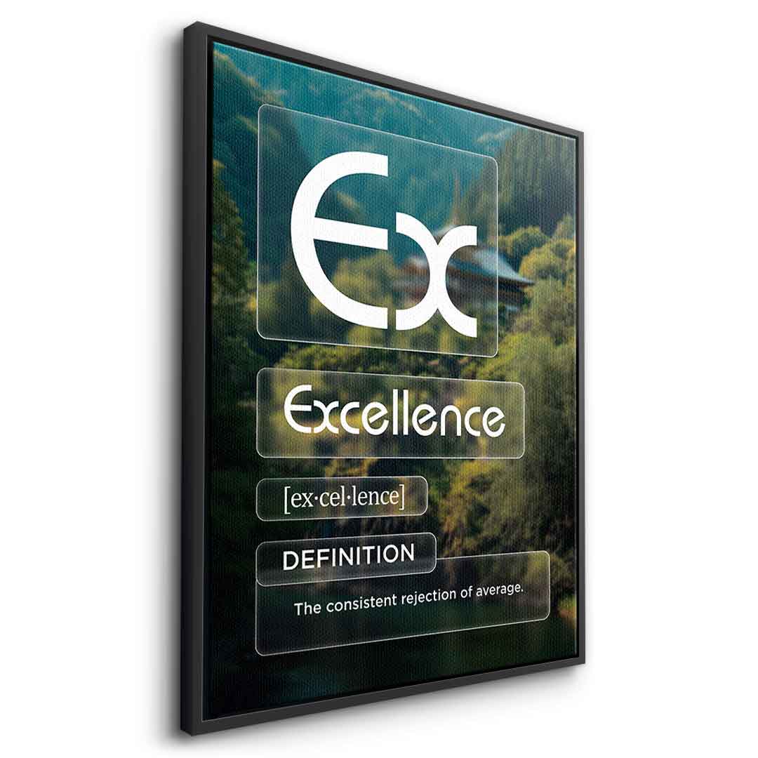DOTCOMCANVAS® Excellence (Ex) Leinwandbild Version Farbig – Seitenansicht Schwarz