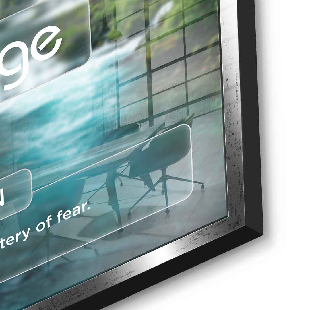 DOTCOMCANVAS® Courage (Co) Acrylglasbild Version Farbig – Detailansicht 3