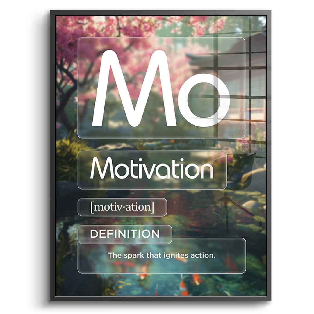 DOTCOMCANVAS® Motivation (Mo) Acrylglasbild Version Farbig – Echtheitszertifikat