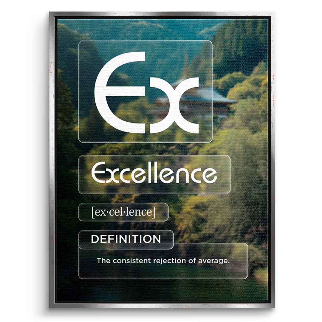 DOTCOMCANVAS® Excellence (Ex) Leinwandbild Version Farbig – Vorderansicht Schwarzer Rahmen