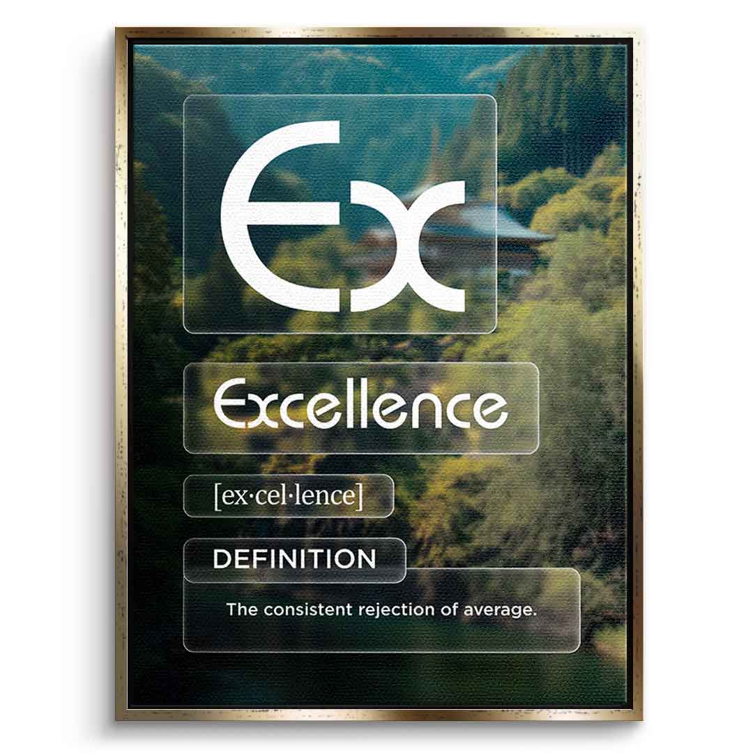 DOTCOMCANVAS® Excellence (Ex) Leinwandbild Version Farbig – Vorderansicht Goldener Rahmen