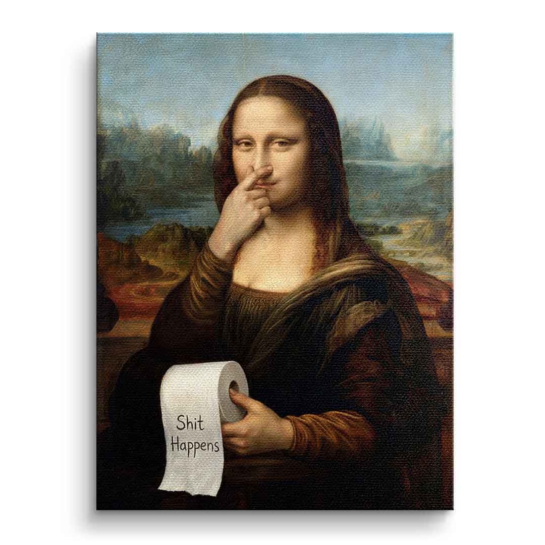 DOTCOMCANVAS Mona Lisa 1 for Toilett Leinwandbild Frontansicht ohne Rahmen