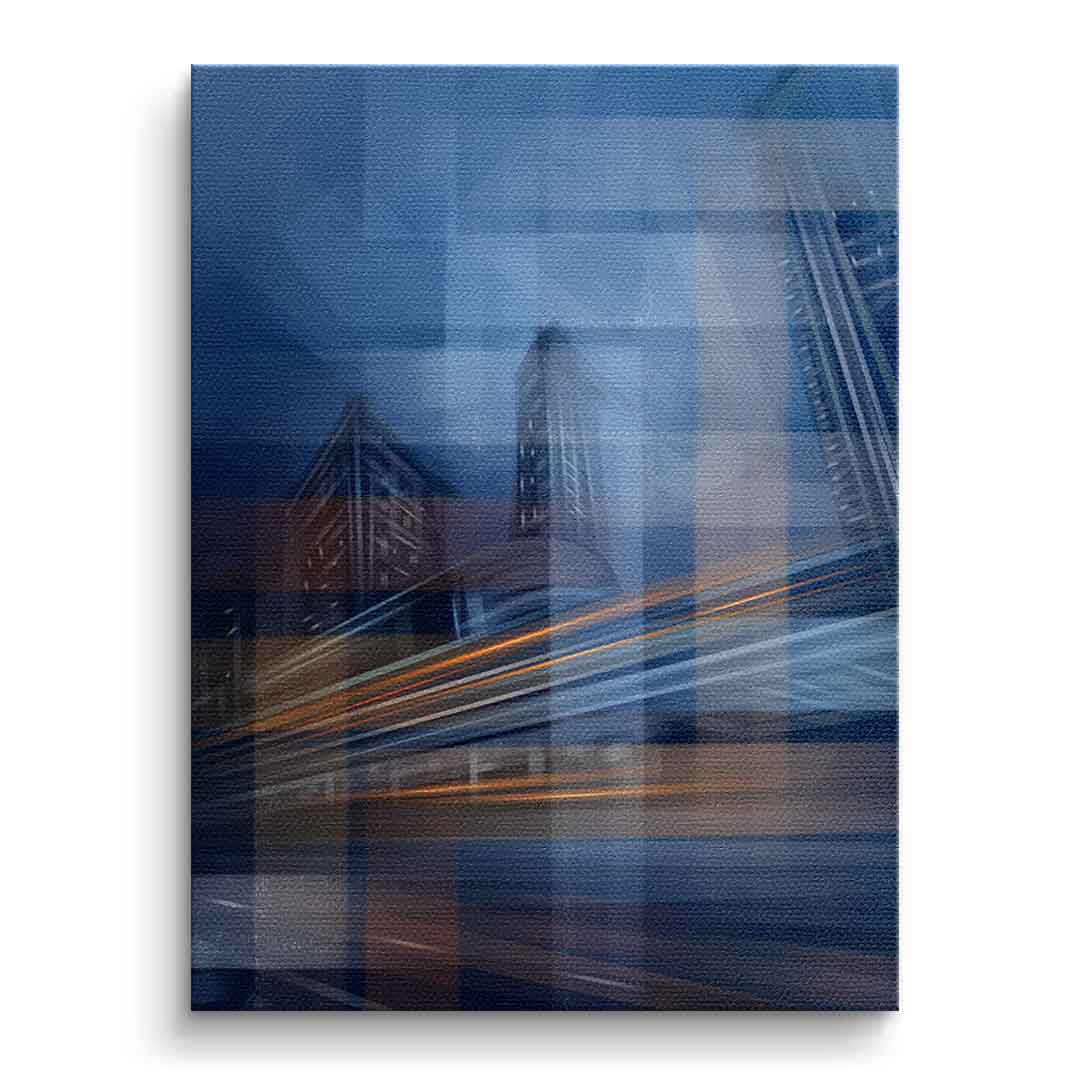 Moving City Glass - Leinwandbild