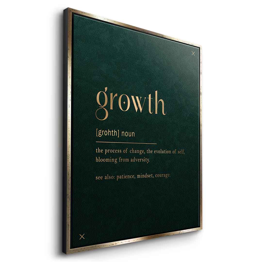 DOTCOMCANVAS Growth Leinwandbild Goldener Rahmen Seitenansicht