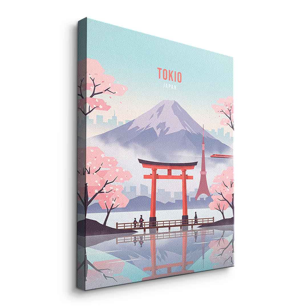 DOTCOMCANVAS Tokyo Leinwandbild Seitenansicht ohne Rahmen