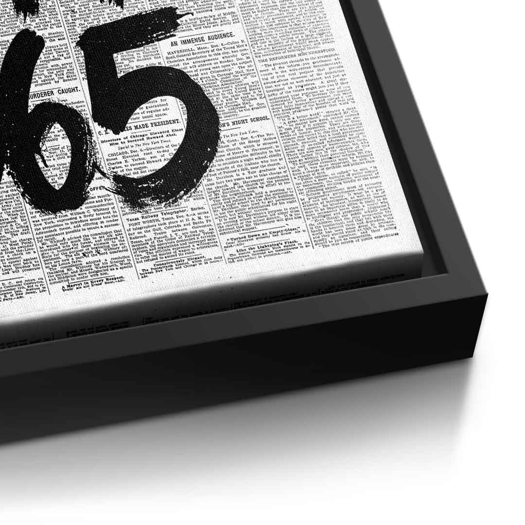 DOTCOMCANVAS Hustle 24/7 Leinwandbild Detail schwarzer Rahmen