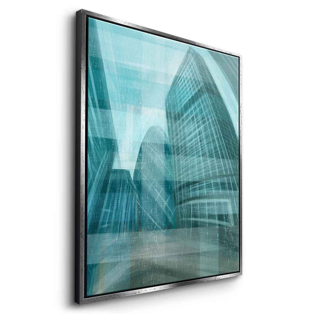 Shining City Pearl Glas - Leinwandbild Seite