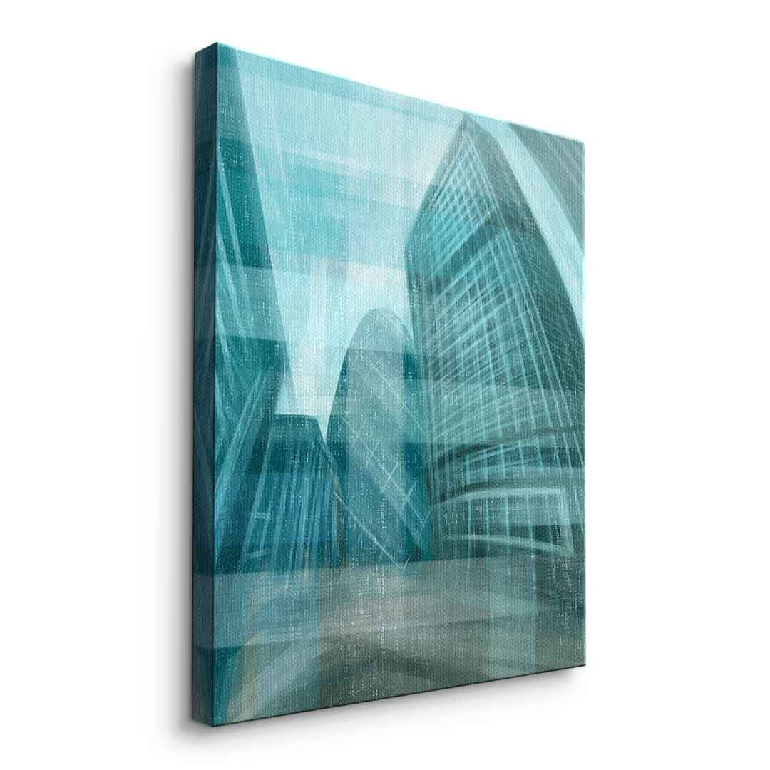 Shining City Pearl Glas - Leinwandbild Seite