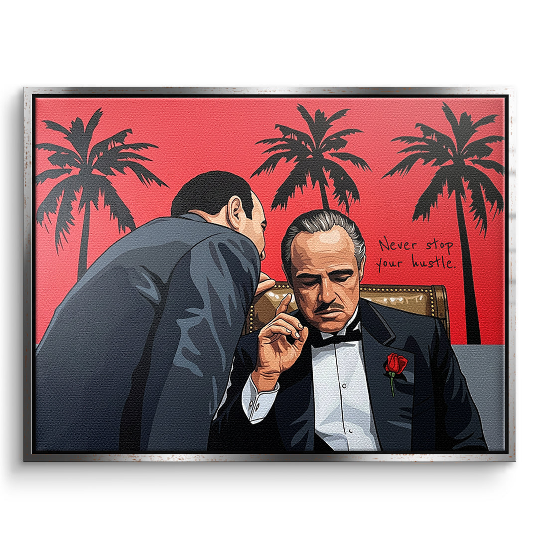 Leinwandbild mit silbernem Rahmen — Frontansicht
