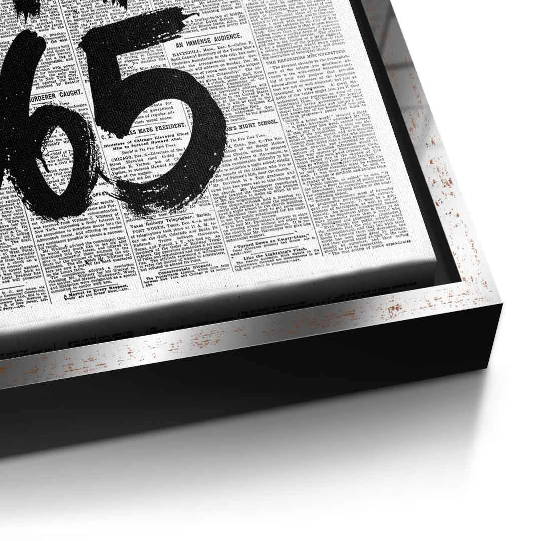 DOTCOMCANVAS Hustle 24/7 Leinwandbild Detail Silber Rahmen