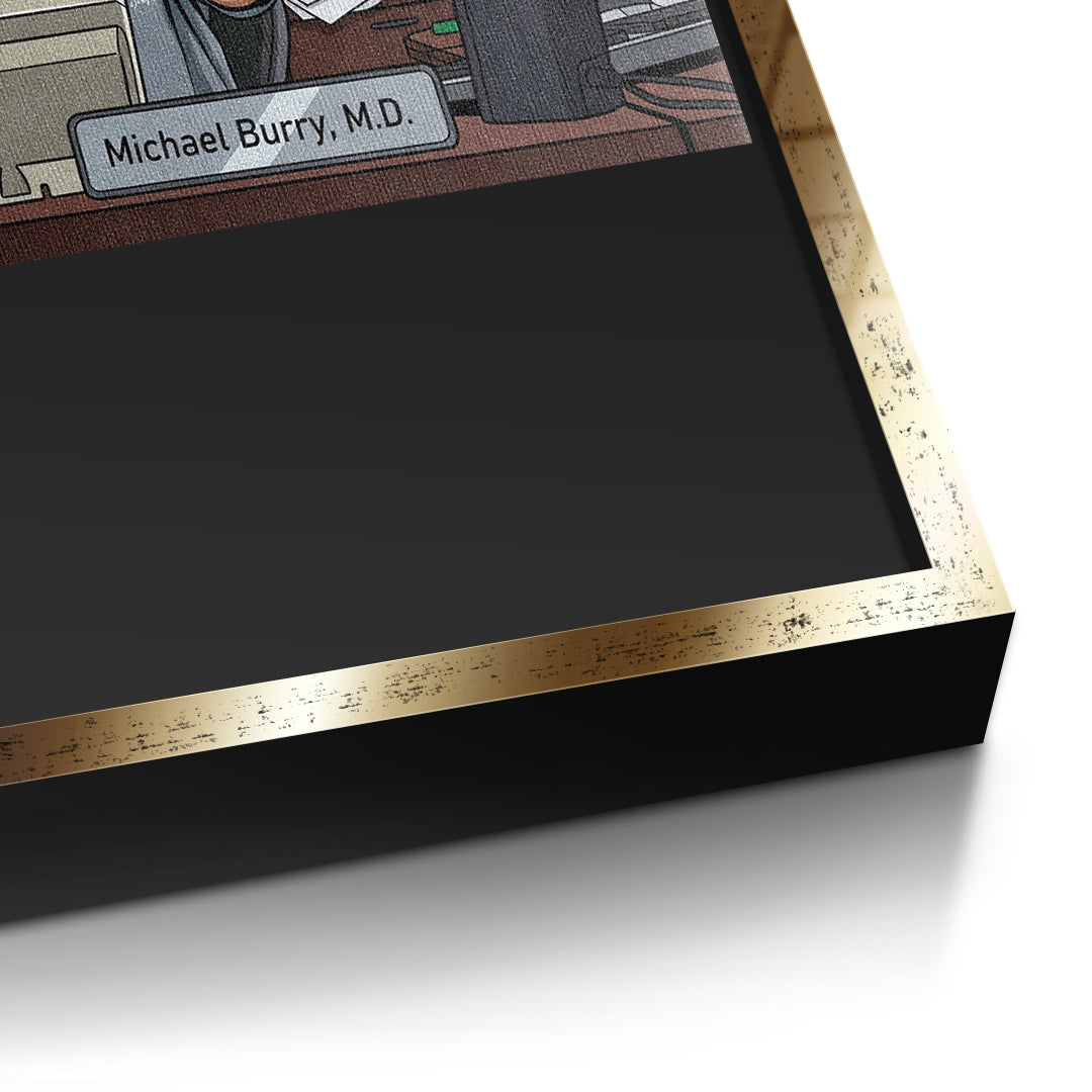 DOTCOMCANVAS Success will follow Leinwandbild Detailansicht goldener Rahmen