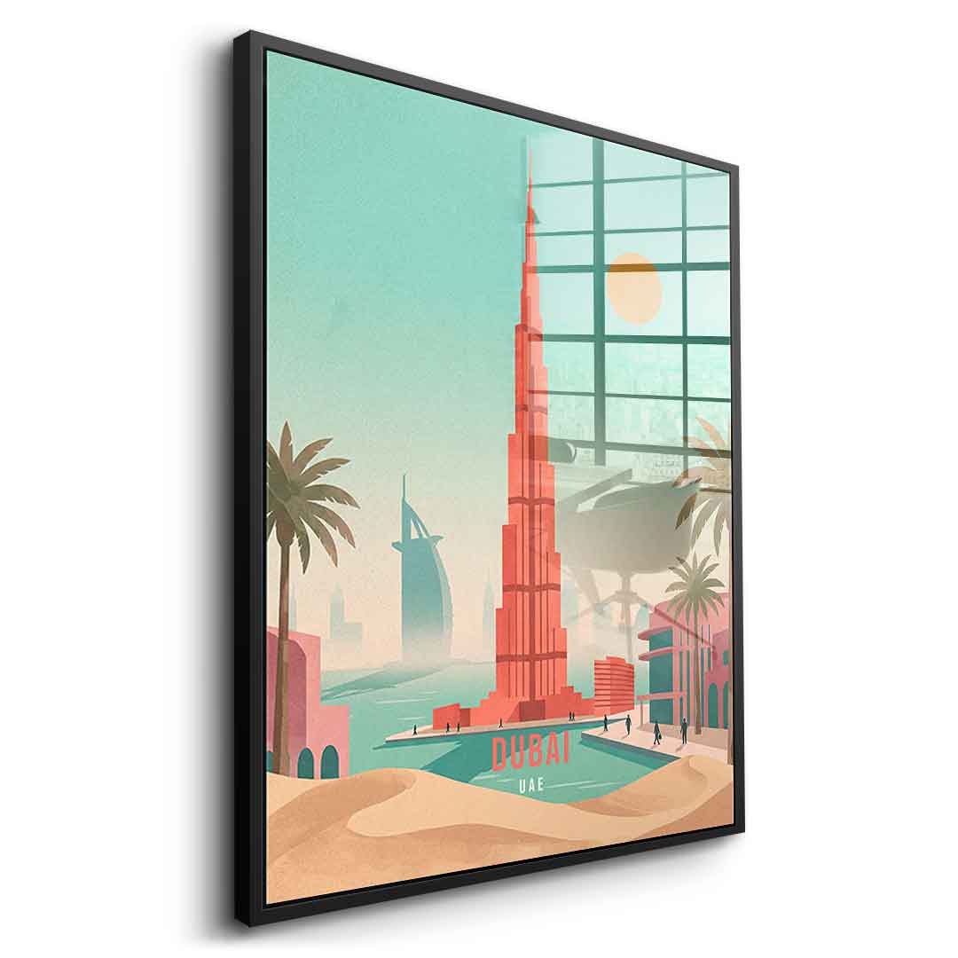 DOTCOMCANVAS Dubai Acrylglasbild Seitenansicht schwarz