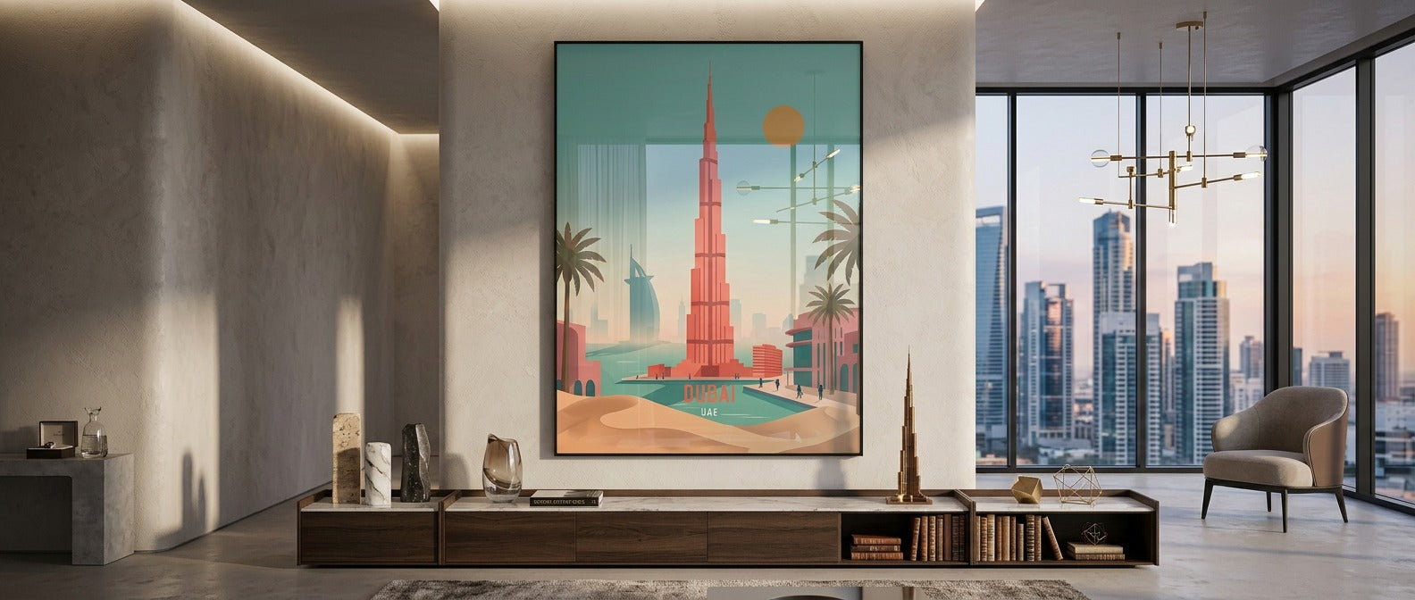 DOTCOMCANVAS Dubai Acrylglasbild Banner