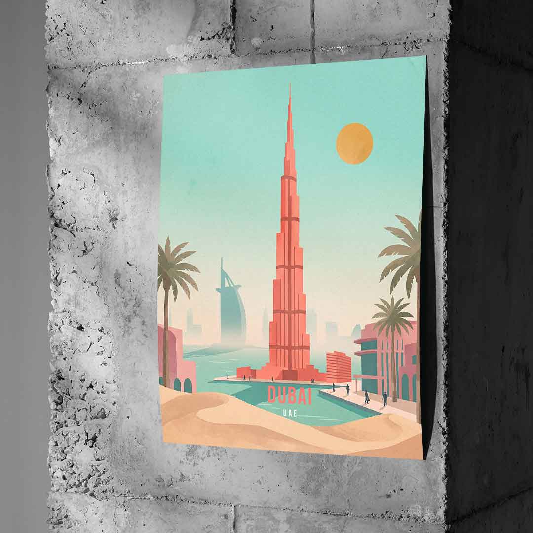 DOTCOMCANVAS Dubai Poster Betonwand