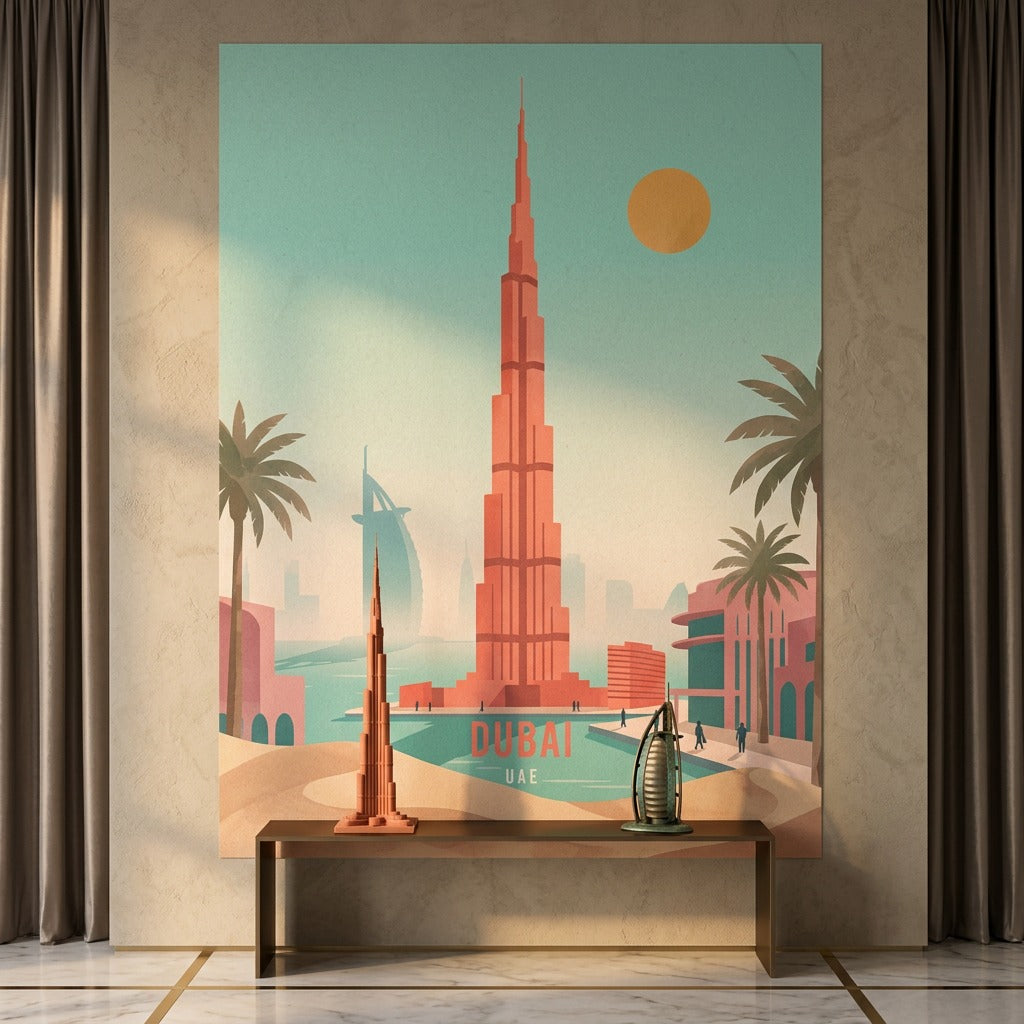 DOTCOMCANVAS Dubai Poster im Raum Beispiel
