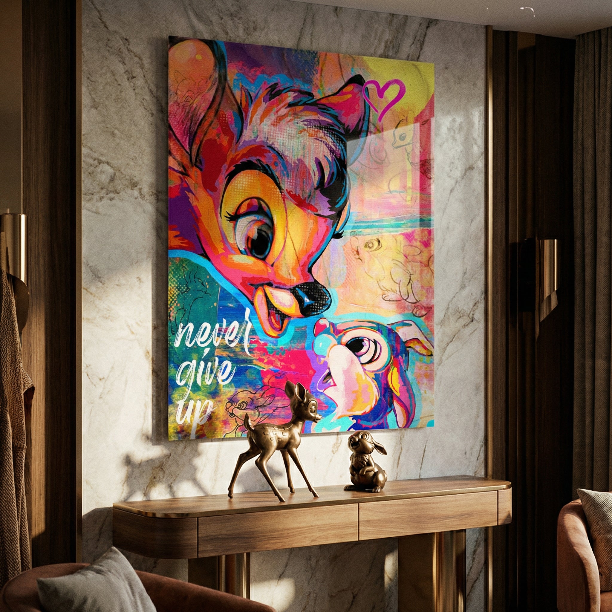 Never give up - Acrylglas