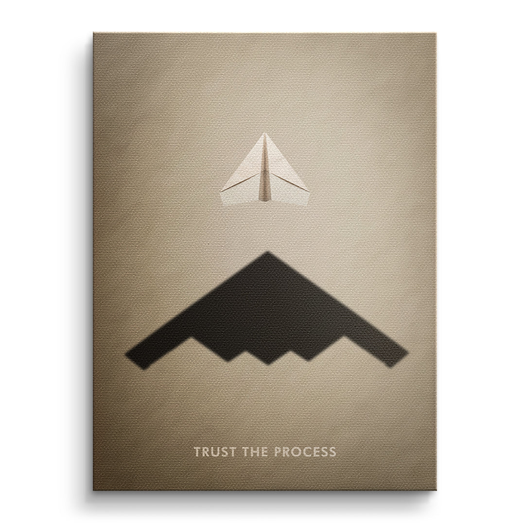 DOTCOMCANVAS Trust the Process Leinwandbild Vorderansicht ohne Rahmen