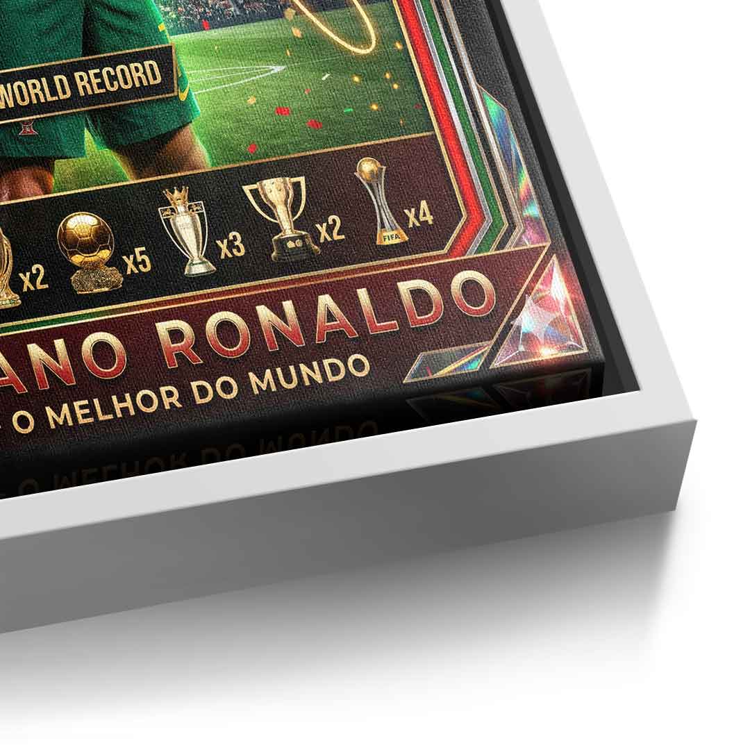 Ronaldo Trade Card Leinwandbild Detailansicht